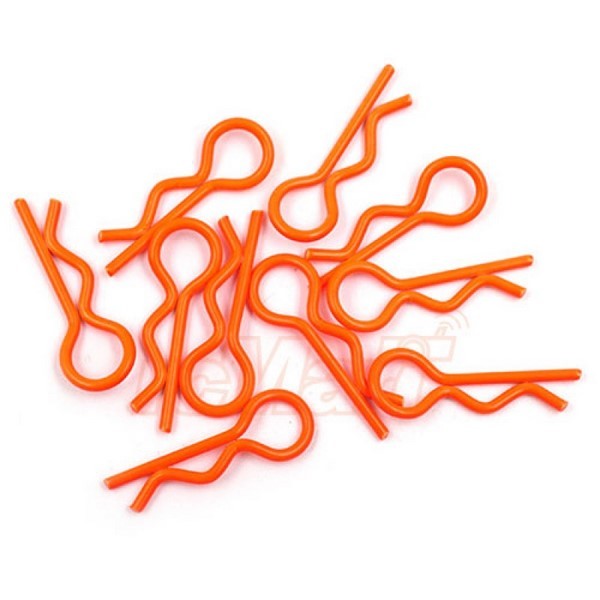Yeah Racing RC Body Clip For 1/8 1/10 1/12 (10) Florescent Orange