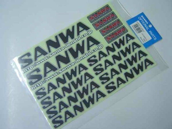 Sanwa Aufkleber Sticker Schwarz