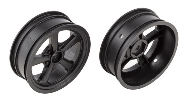 71079 Asso DR10 Drag Front Wheels black