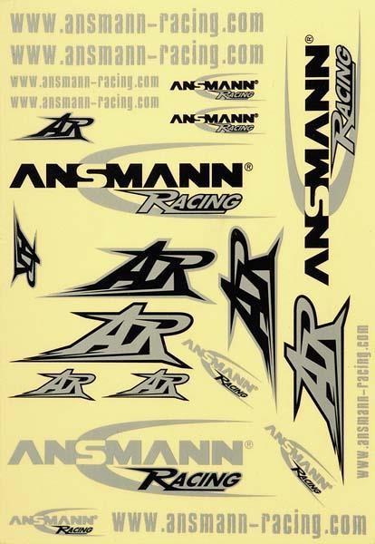 Ansmann Racing Stickerbogen silber DIN A5