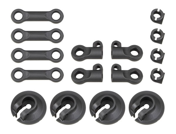 81512 Asso RC8B4 Spring Cups and Shock Rod Ends