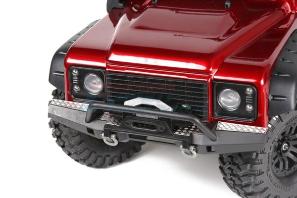 GPM Edelstahl Trittblech Riffelblech Stossstange Vorne Traxxas TRX4 Landrover Defender