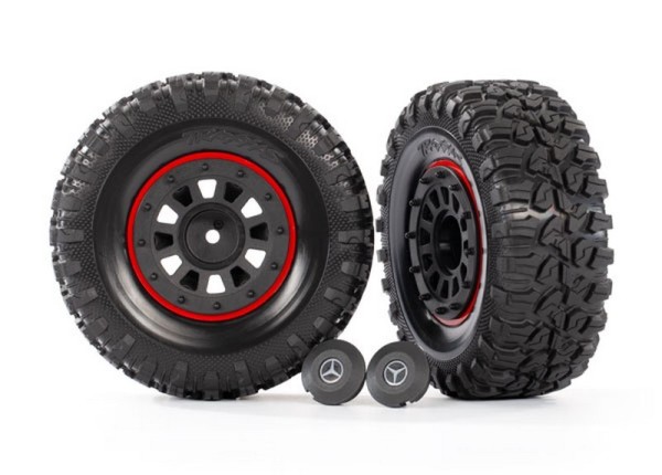 8874 Traxxas Kompletträder Reifen 2.2" Rot / Schwarz (2) TRX-6