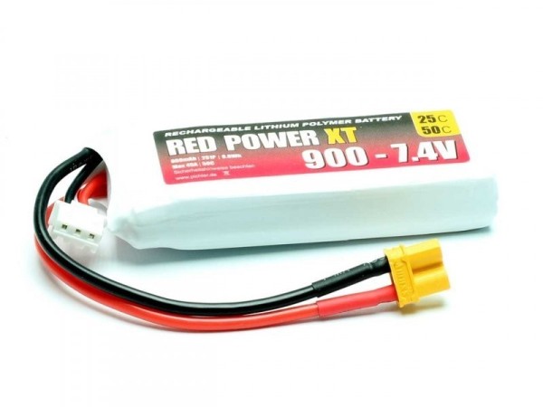 15408 LiPo Akku RED POWER XT 900 - 7.4V XT30
