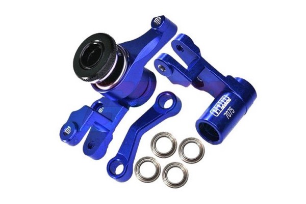 GPM Aluminium Lenkungs-Set eloxiert mit Kugellager blau TRX Slash, Stampede, Rustler, Hoss, Rally 4x