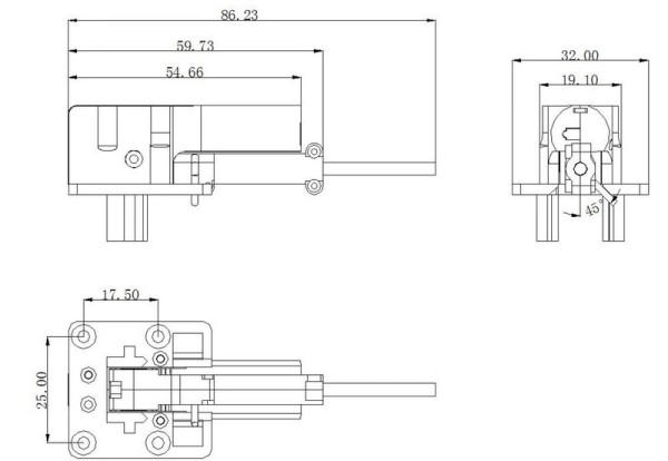 C9667 Pichler Einziehfahrwerk elektr. 90° (S) (re)