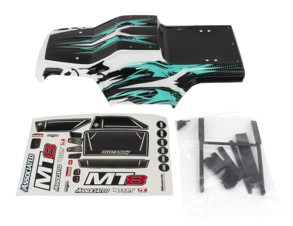 Team Associated Rival MT8 Karosserie Teal Lackiert