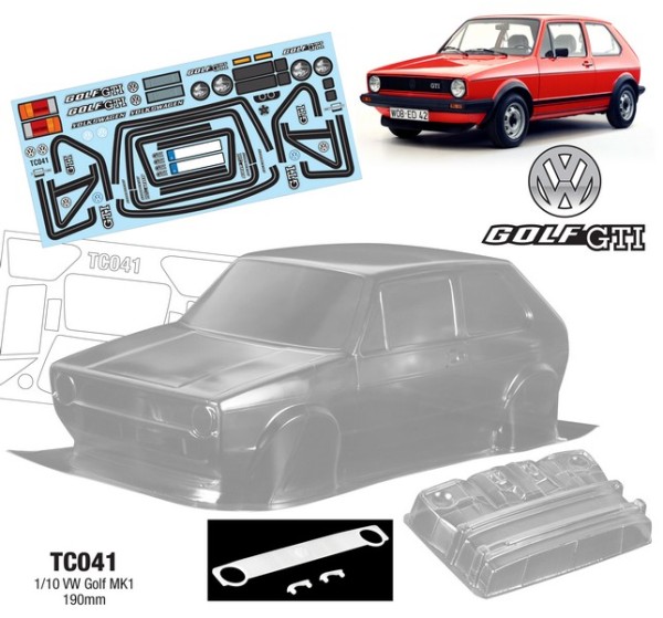 TeamC 1/10 VW GOLF MK1 Karosserie 190mm