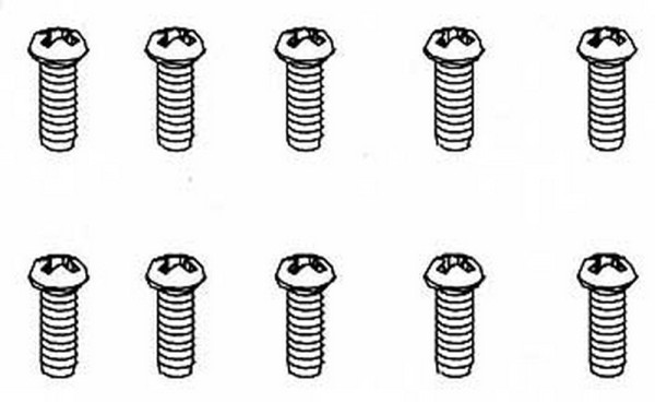 R30106 2x8mm Rundkopfschraube Plastik (10 Stk)