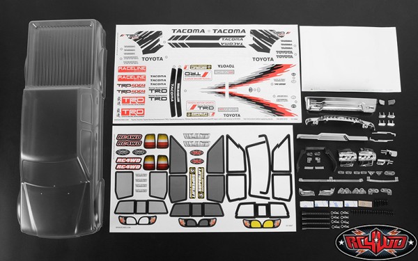 RC4WD 2001 Toyota Tacoma 4 Door Body for TF2 LWB