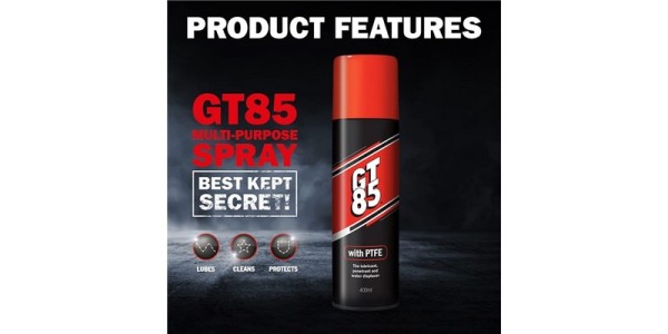GT85 Spray 400ml Wartungs / Pflegespray mit PTFE - Fahrzeug Reiniger Kunstoff Pflege