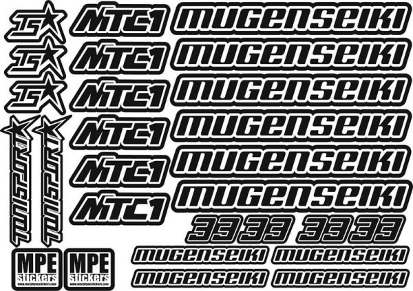 ToniSport Mugen MTC1 Precut Sticker Sheet - Black/