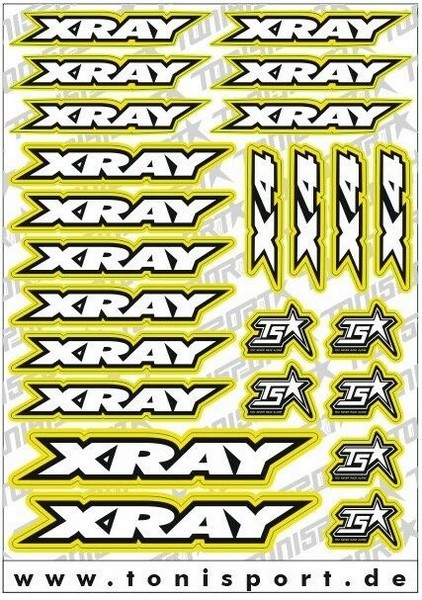 ToniSport XRAY X4-2020 Aufkleberbogen - Gelb