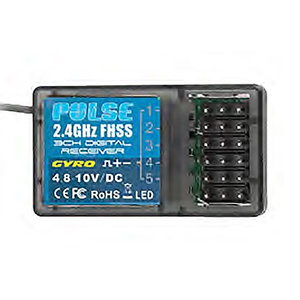 ETRONIX PULSE FHSS RECEIVER w/GYRO 2.4GHZ FOR ET1132