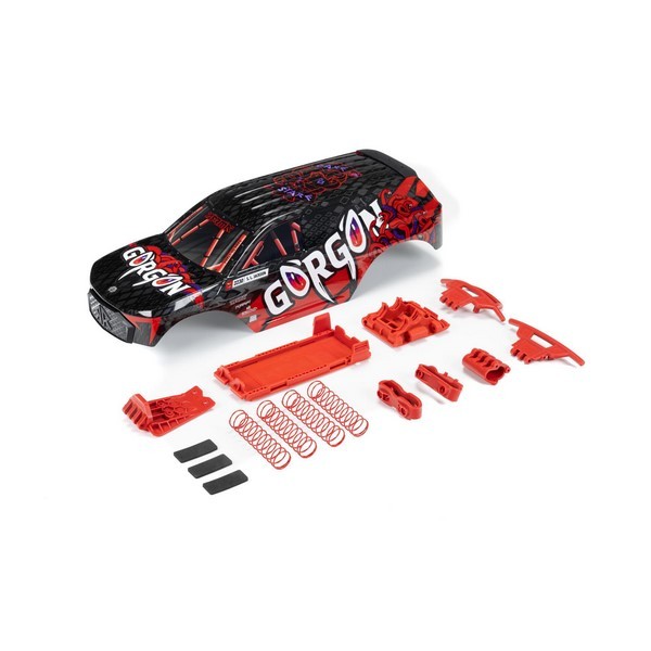 ARA402354 Arrma GORGON Painted Body Set Schwarz - Rot