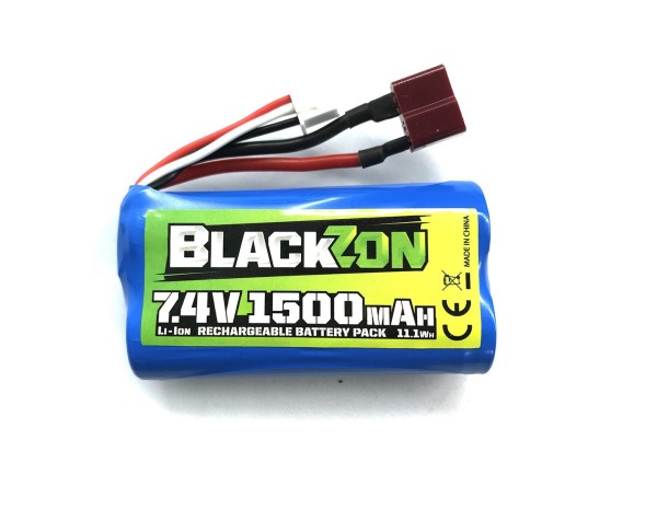 540149 Blackzon Battery Li-ion 7.4V 1500mAh T-Plug Smyter 1/12