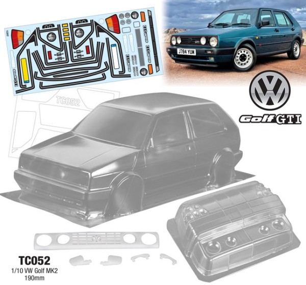 TeamC 1/10 VW GOLF MK2 Karosserie 190mm