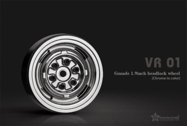 70105 Gmade 1.9 VR01 beadlock wheels (Chrome) (2)