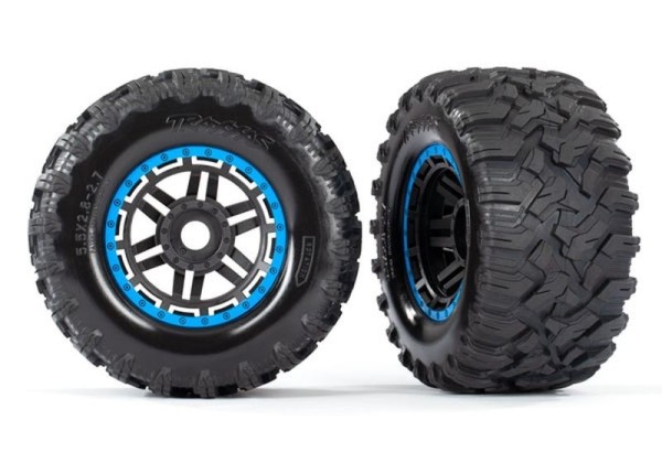 8972A Traxxas Monstertruck Reifen Kompletträder 1/10 Blau Maxx - 17mm (2)