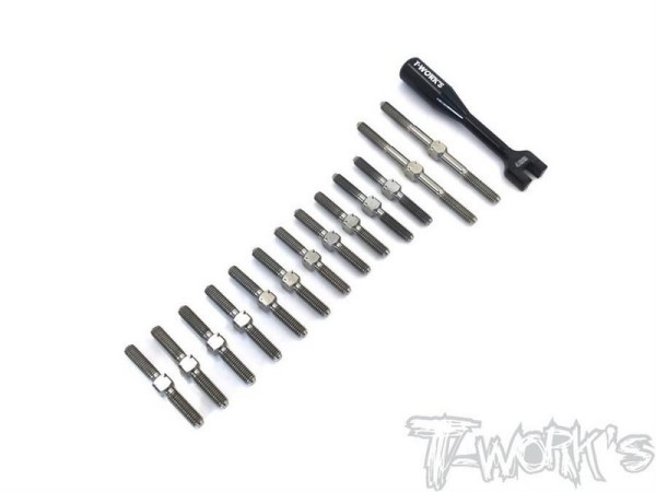 T-Work´s 64 Titan Gewinde-/Spurstangen Set für Awesomatix A800R