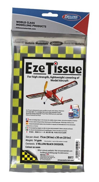 DELUXE Eze Tissue 3 sheets YELLOW / BLACK CHEQUER