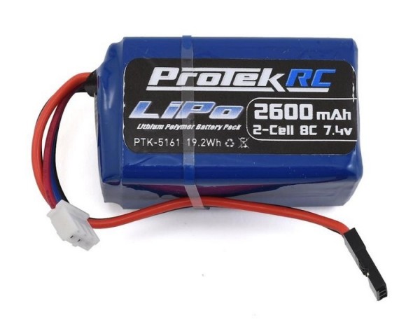 ProTek 7.4V/2600mAh LiPo Hump/Short RX Pack (Kyosho/Tekno)