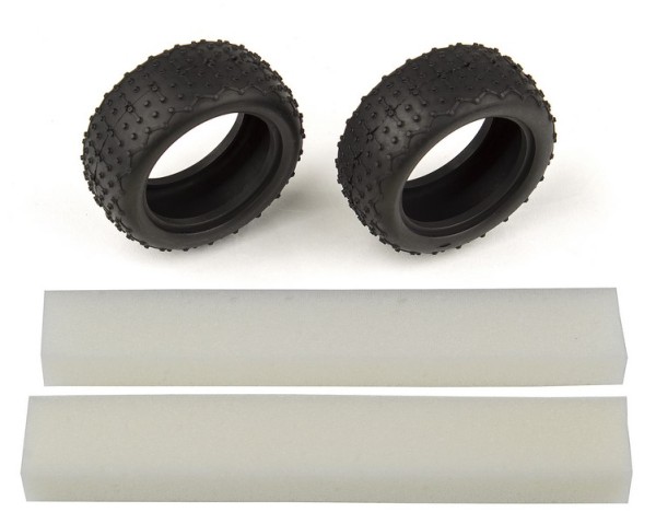 21550 Asso Wide Mini Pin Tires, with inserts