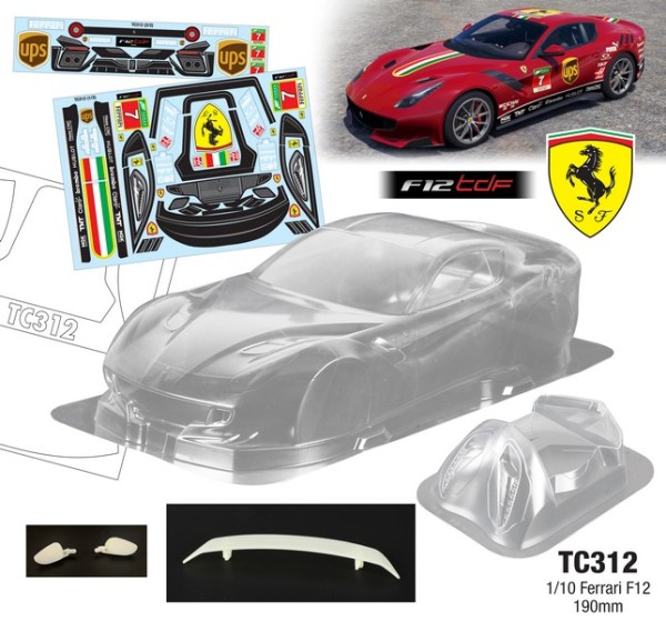 TeamC 1/10 FERRARI F12 Karosserie 190mm