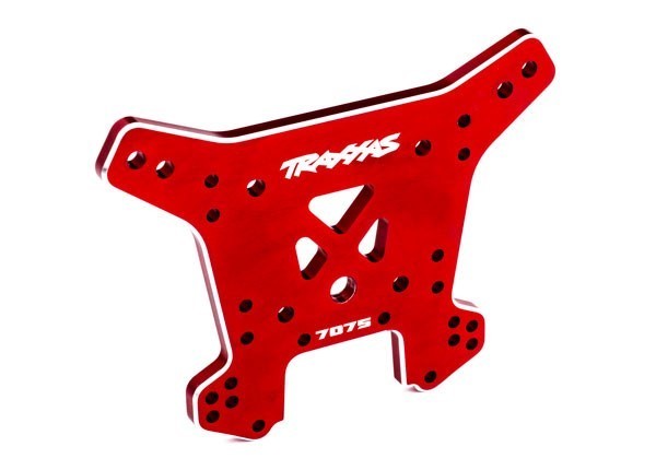 9639R Traxxas Dämpferbrücke Vorne 7075-T6 Alu Rot Sledge