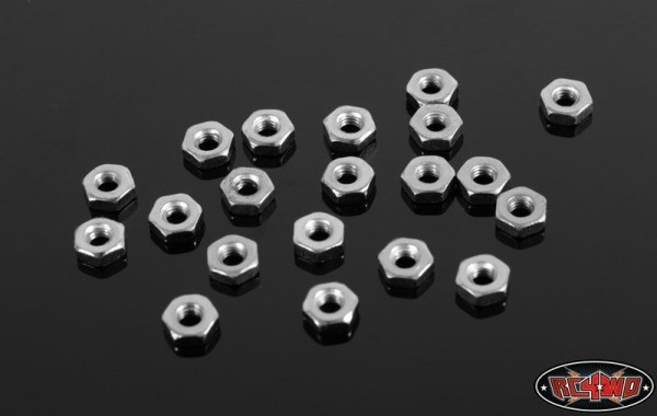 RC4WD Regular M2.5 Silver Nuts (20)