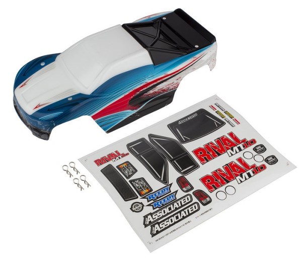 25839 Asso Rival MT10 Body red/blue