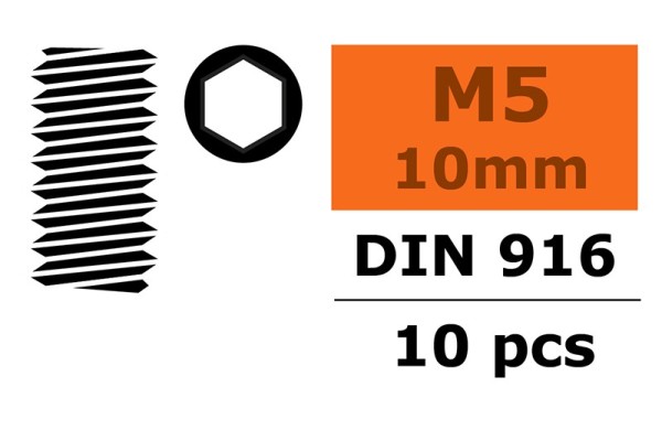 GF0105-016 Gewindestift Innensechskant M5X10 (10)