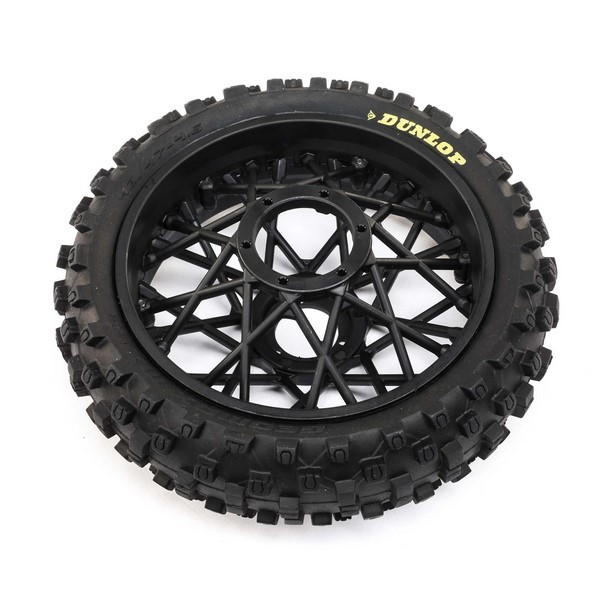 LOS46005 Losi Dunlop MX53 Rear Tire Mounted Black