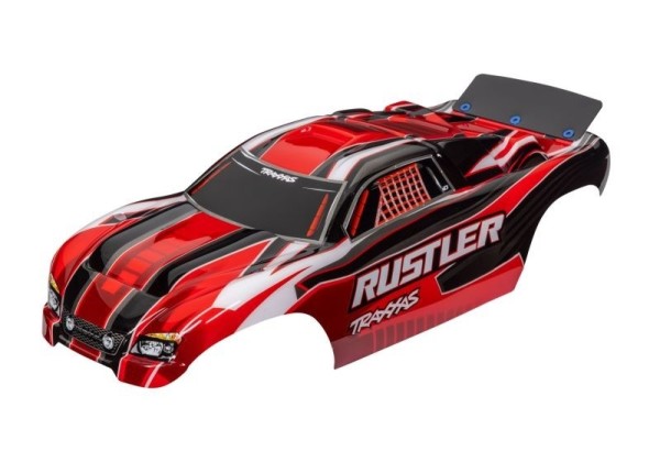 3750R Traxxas Karosserie 2WD Rustler Rot