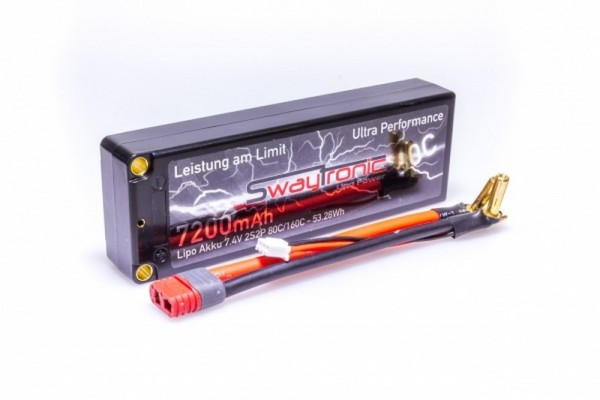 SWAYTRONIC HC LiPo 2S 7.4V 7200mAh 80C - 4mm