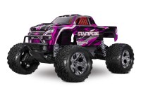 TRAXXAS Stampede Pink1/10 2WD Brushless Monster-Truck RTR 2S, HD-TEILE OHNE AKKU/LADER