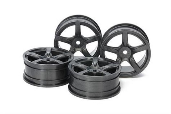 54739 Tamiya 5-Speichen Felgen 24mm Medium-Narrow Carbon verstärkt (4)