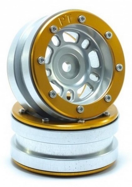 Absima Beadlock Wheels PT-Distractor Silber/Gold