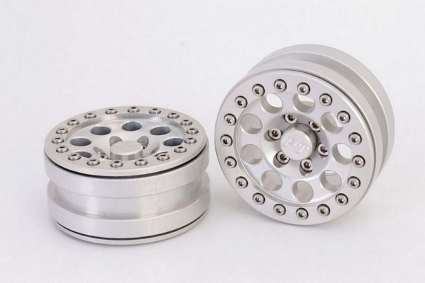 ABMT2015SS Beadlock Wheels PT-Ghost Silver/Silver