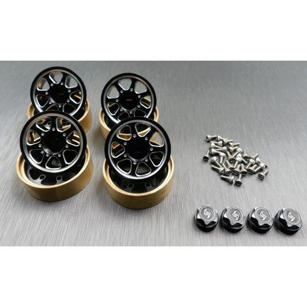 SAMIX SCX-24 Aluminium Beadlock Felgen Set (include wheeel set (include wheel lock hu SCX-24 2 type