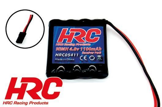 HRC Akku 4 Zellen AAA HRC 1100 Empfänger Akku 4.8V 1100mAh flach JR Stecker