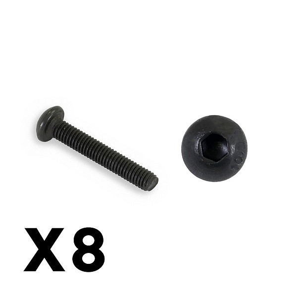 FTX OUTBACK FURY BUTTON HEAD 3X18MM HEX SCREW (8PC