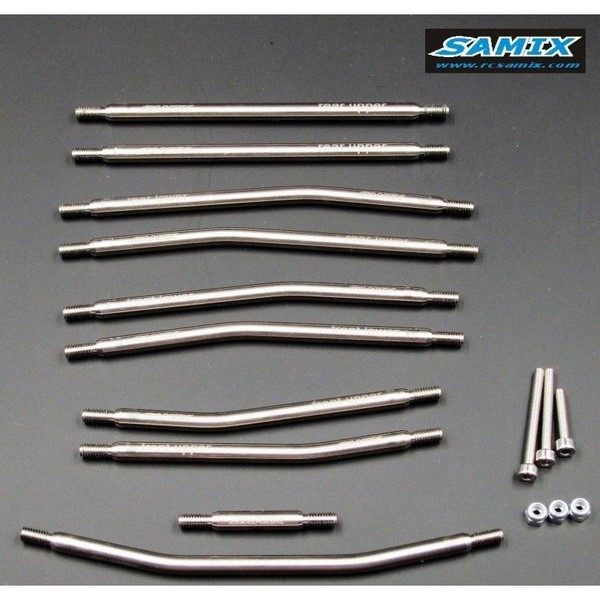 SAMIX SCX10 313mm high clearance titianium link ki