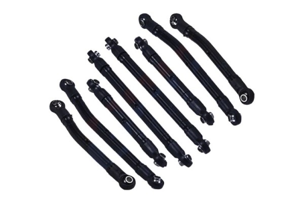 GPM TRX-4M High-Trail Long Arm Lift Link-Set Alu einstellbar (8) Schwarz