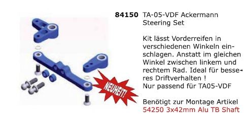 84150 TA05-VDF Ackerman Steering Set