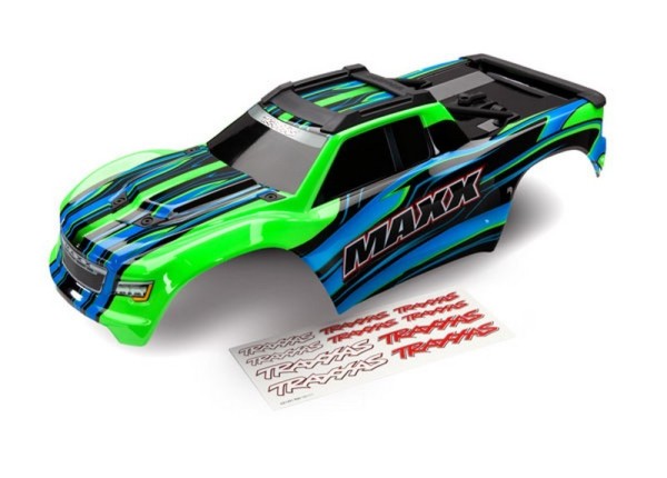 8911G Traxxas Karosserie Maxx grün lackiert + Decal V1 (Nicht Wide Maxx)