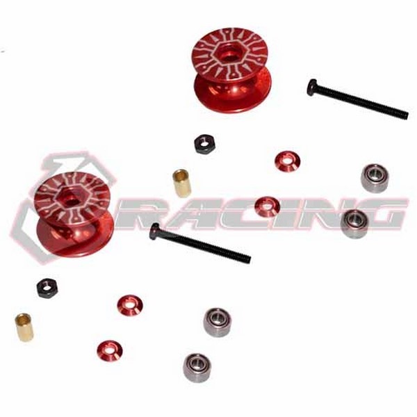 M4WD-35/RE Double ALU Rollers 16-17mm Rot