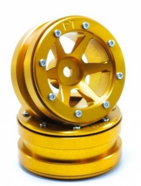Absima Beadlock Wheels PT-Slingshot Gold/Gold 1.9