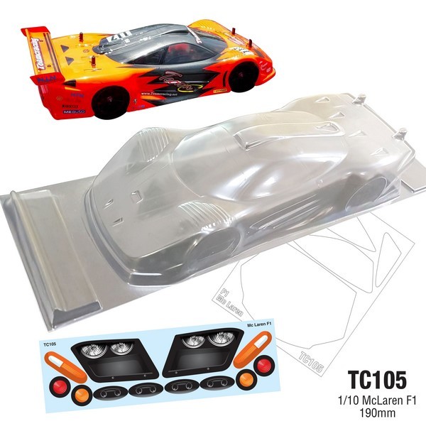 TeamC 1/10 MCLAREN F1 Karosserie 190mm