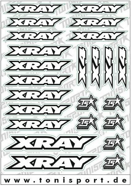 ToniSport XRAY X4-2022 Aufkleberbogen - Weiß